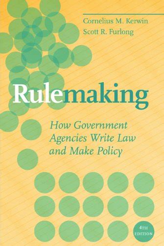 Rulemaking How Government Agencies Write Law and Make Policy PDF
