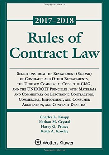 Rules of Contract Law Statutory Supplement Supplements Reader