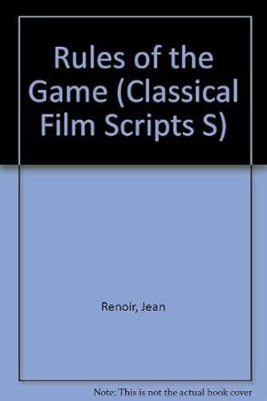 Rules of the Game Classical Film Scripts S Reader