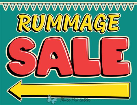 Rummage Sale Signs Printable