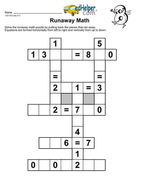 Runaway Math Answer Key For 625766 PDF