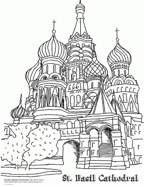 Russia Coloring Book 8 Famous Russian Landmarks for Coloring Epub