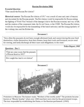 Russian Revolution Dbq Questions Answers Doc