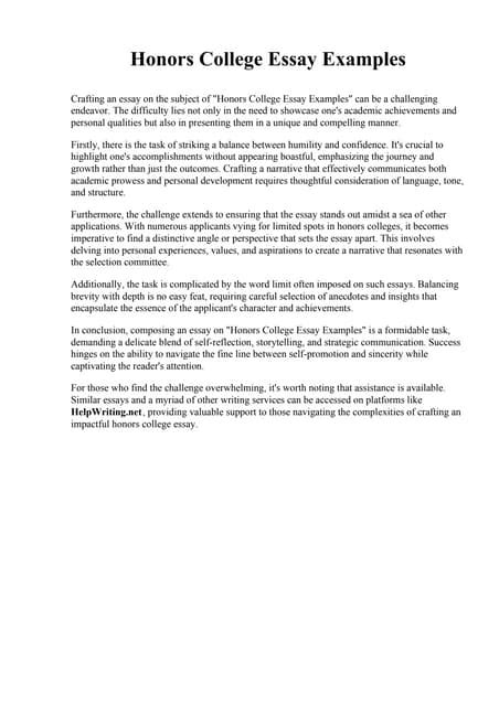 Rutgers Honors College Essay: Writing the Perfect Narrative