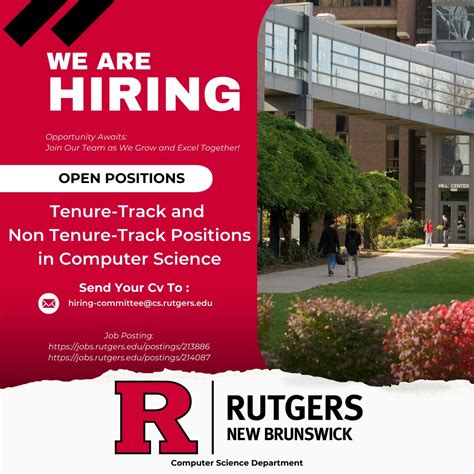 Rutgers University Department of Computer Science Academic Positions