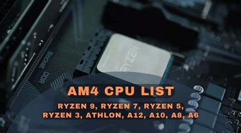 Ryzen AM4 CPU List: A Comprehensive Overview for Every Need