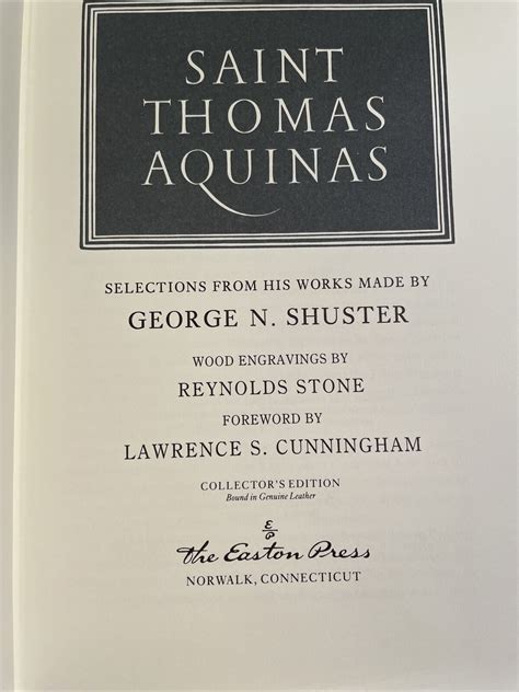 SAINT THOMAS AQUINAS Easton Press PDF