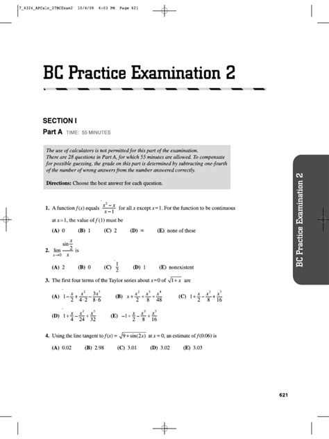 SAMPLE EXAMINATION II AP CALCULUS ANSWERS Ebook Epub