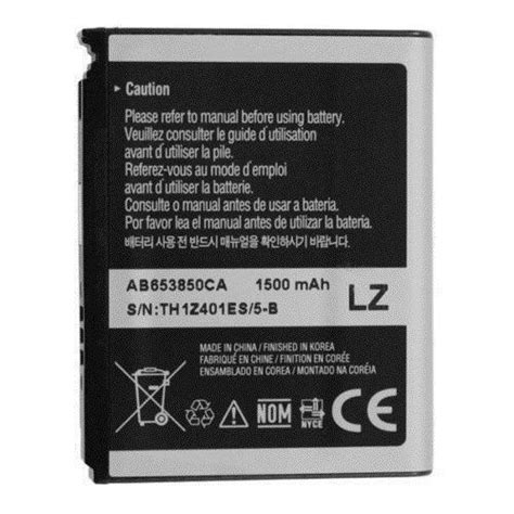 SAMSUNG AB653850CA BATTERY Code Behold PDF