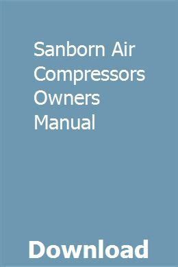 SANBORN AIR COMPRESSOR FREE MANUAL Ebook Doc