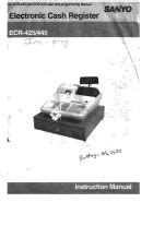 SANYO ECR 425 MANUAL Ebook Doc