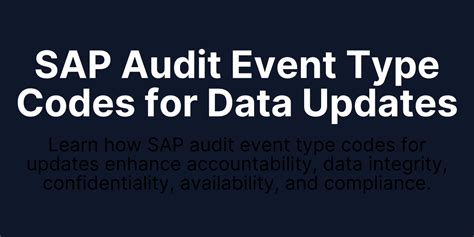 SAP Audit Event Types: A Comprehensive Guide for Enhanced Security