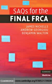 SAQs for the Final FRCA Kindle Editon