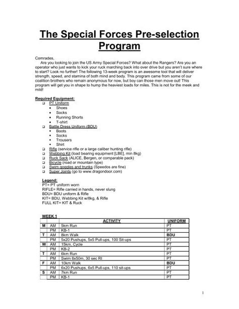 SAS PRE SELECTION TRAINING PROGRAM Ebook PDF