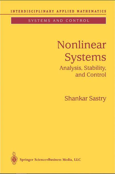 SASTRY NONLINEAR SYSTEMS Ebook PDF