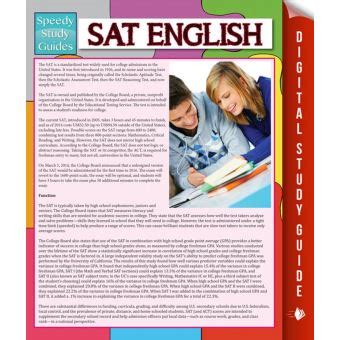 SAT English Speedy Study Guide Reader