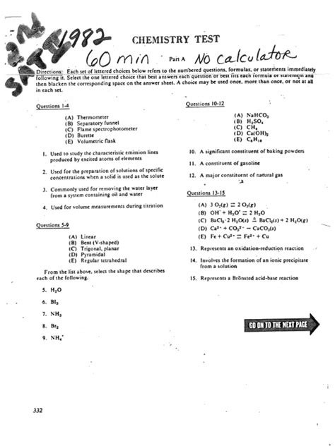 SAT II Chemistry Test Form 3KAC2 Unbound PDF