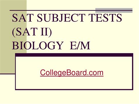 SAT SUBJECT TESTS (SAT II) BIOLOGY E/M - Commack School District Ebook Epub