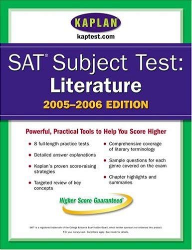 SAT Subject Tests Literature 2005-2006 Kaplan SAT Subject Tests Literature Reader