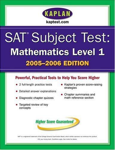 SAT Subject Tests Mathematics Level IC 2005-2006 KAPLAN SAT II MATHEMATICS PDF