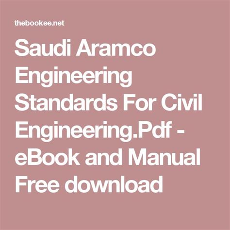 SAUDI ARAMCO CIVIL ENGINEERING STANDARDS Ebook Doc