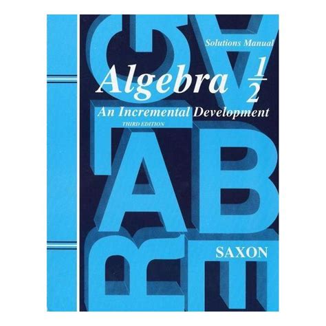 SAXON ALGEBRA 1/2 SOLUTIONS Ebook PDF