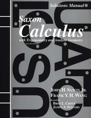 SAXON CALCULUS SOLUTIONS MANUAL 2ND EDITION Ebook Kindle Editon