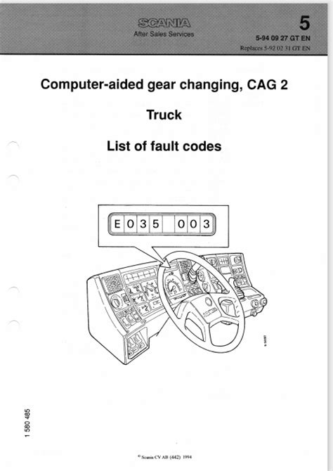 SCANIA R SERIES FAULT CODESBOOK Ebook PDF