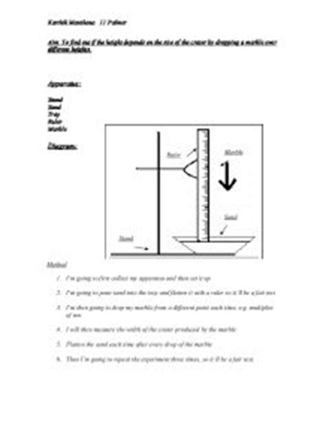 SCIENCE GCSE DROPPING OBJECTS CRATER EXPERIMENT Ebook Epub