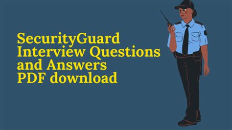 SECURITY INTERVIEW QUESTIONS AND ANSWERS PDF Ebook Ebook Doc