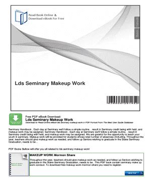 SEMINARY MAKEUP WORK ANSWERS Ebook Doc