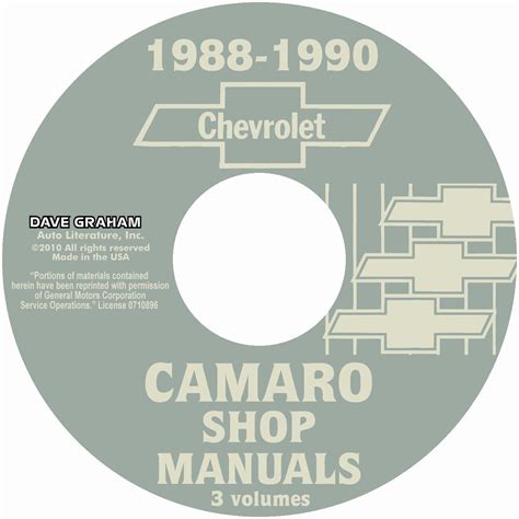SERVICE MANUAL 1988 CAMARO Ebook PDF