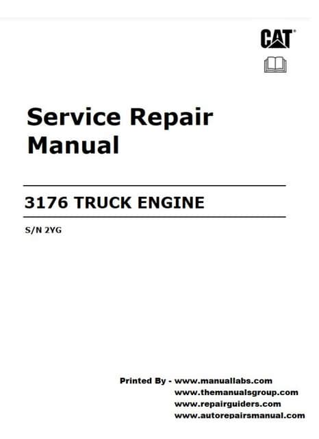 SERVICE MANUAL CATERPILLAR 3176 ENGINE Ebook PDF