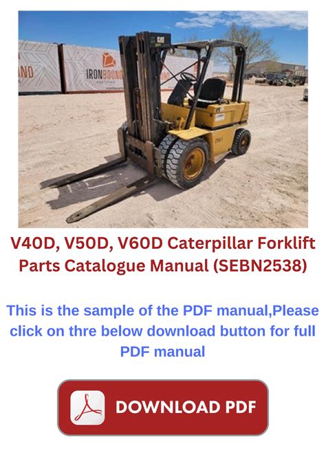 SERVICE MANUAL FOR CAT V50DSA FORKLIFT Ebook Reader