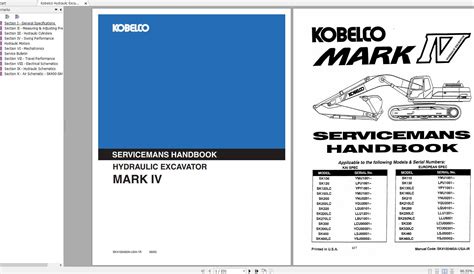 SERVICE MANUAL KOBELCO MARK 4 Ebook Kindle Editon