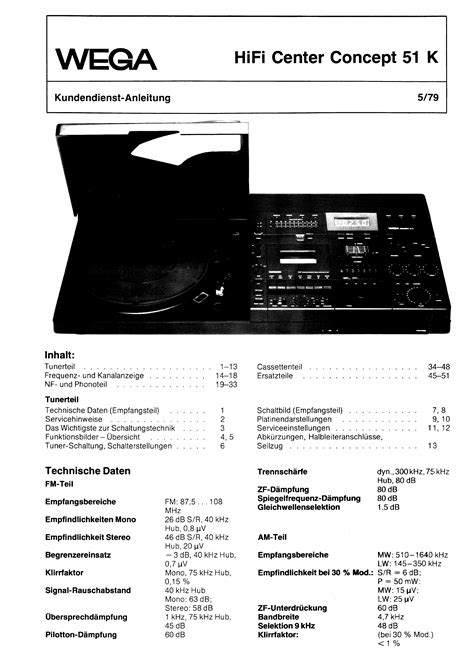 SERVICE MANUAL WEGA CONCEPT Ebook Epub