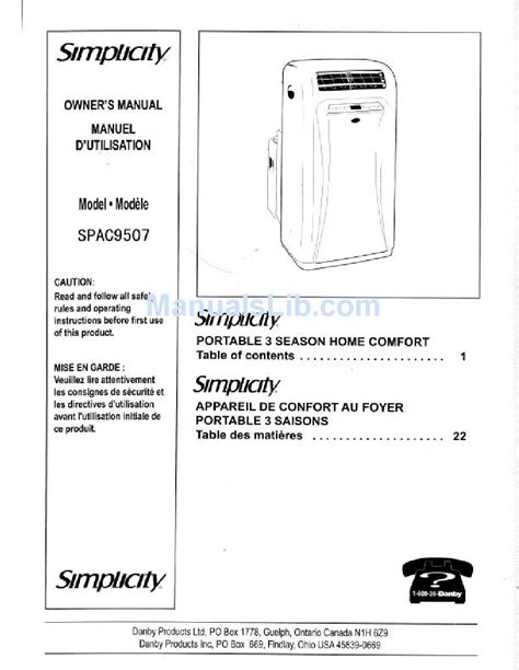 SIMPLICITY AIR CONDITIONER SPAC9507 MANUAL Ebook Reader
