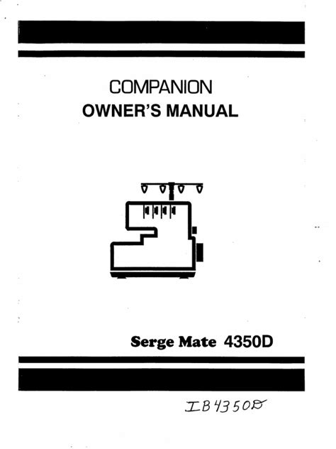 SINGER SERGEMATE 4350D MANUAL Ebook PDF