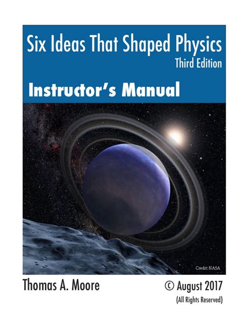 SIX IDEAS THAT SHAPED PHYSICS SOLUTIONS MANUAL Ebook PDF