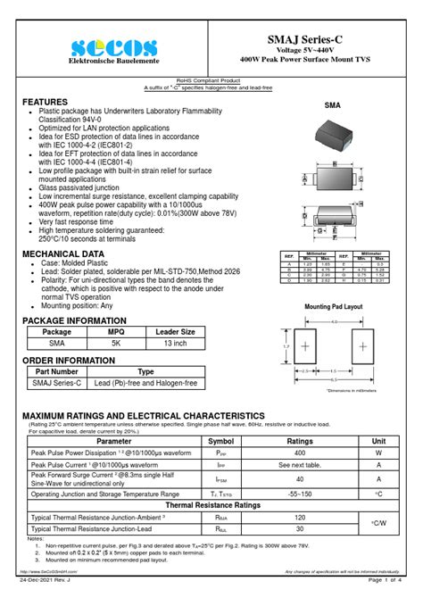 SMAJ11CA-E3/61 Overview