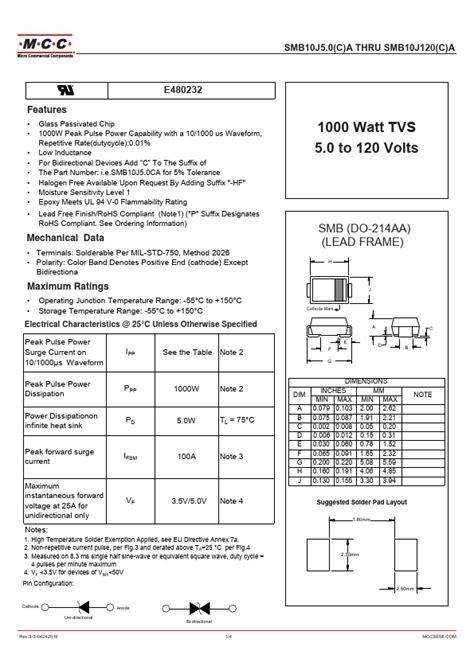 SMB10J20AHE3/52