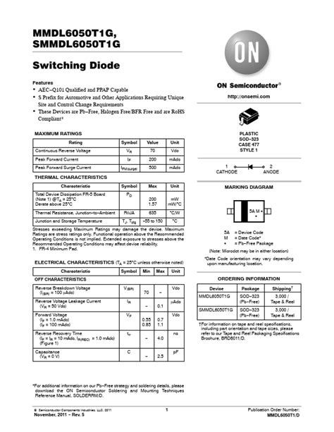 SMMDL6050T1G: An Overview