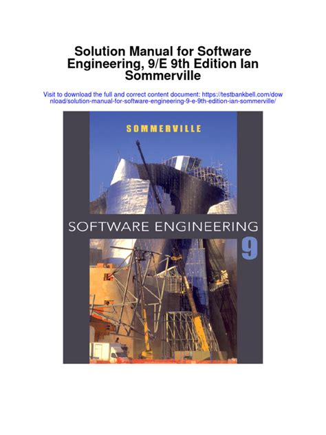 SOFTWARE ENGINEERING SOMMERVILLE 9TH EDITION SOLUTION MANUAL Ebook Reader