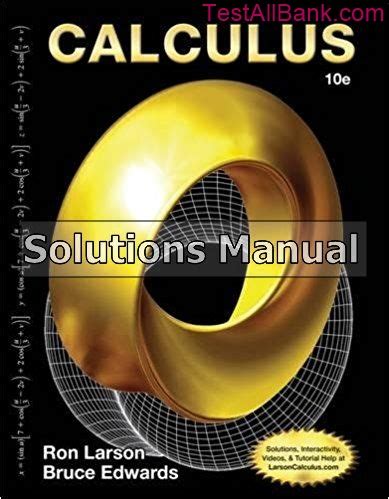 SOLUTION MANUAL CALCULUS LARSON SOLUTIONS 6TH EDITION Ebook PDF