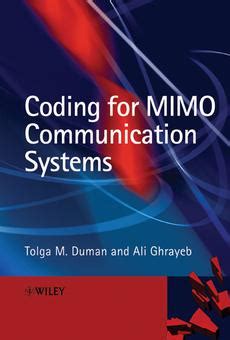 SOLUTION MANUAL CODING FOR MIMO COMMUNICATION SYSTEMS Ebook Kindle Editon