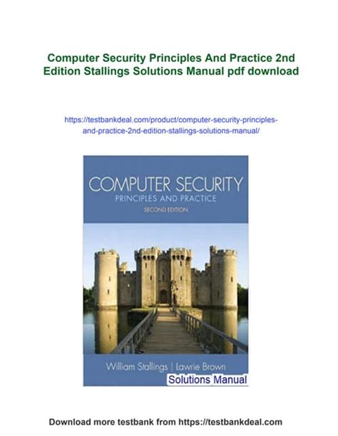 SOLUTION MANUAL COMPUTER SECURITY PRINCIPLES PRACTICE Ebook PDF