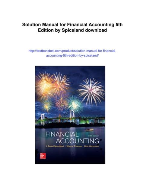 SOLUTION MANUAL FINANCIAL ACCOUNTING 2ND SPICELAND Ebook PDF