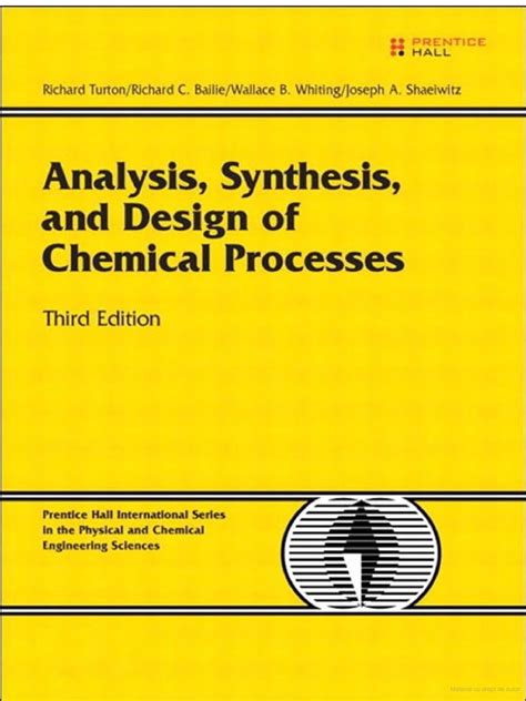 SOLUTION MANUAL FOR ANALYSIS SYNTHESIS AND DESIGN OF CHEMICAL PROCESSES Ebook Kindle Editon