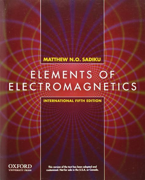 SOLUTION MANUAL FOR ELEMENTS OF ELECTROMAGNETICS BY SADIKU 5TH EDITION Ebook PDF