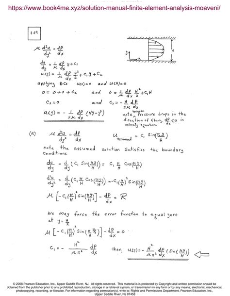 SOLUTION MANUAL FOR FINITE ELEMENT ANALYSIS MOAVENI Ebook Kindle Editon